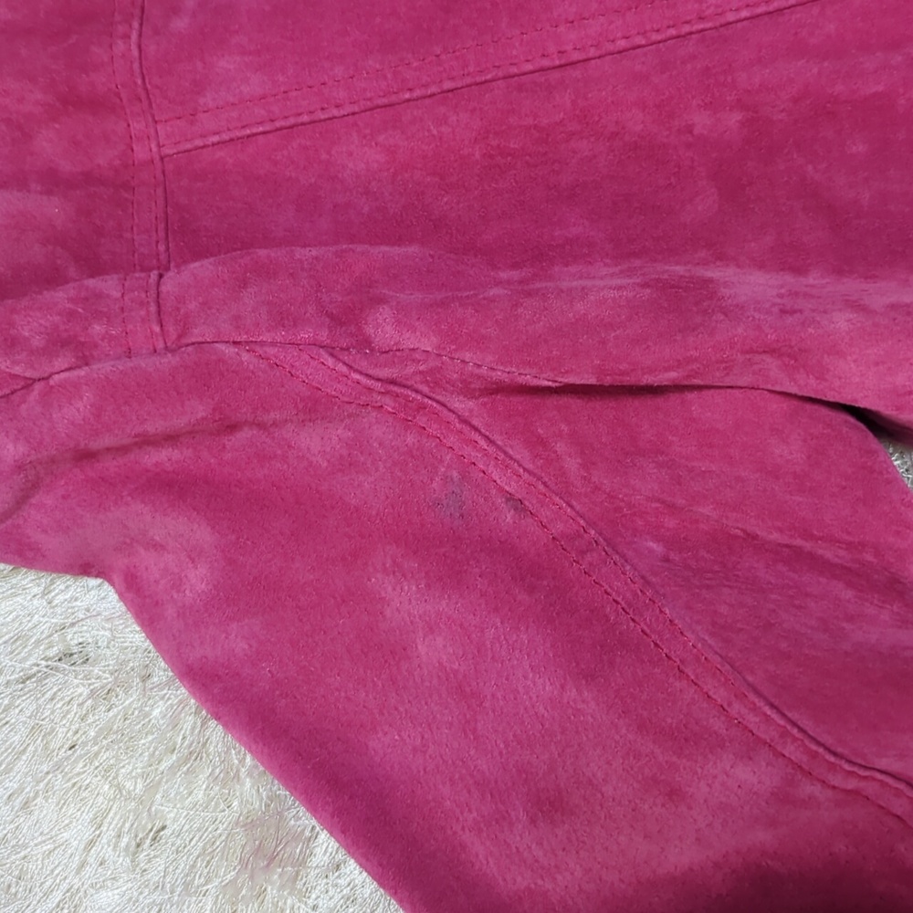 Coldwater Creek Pink Suede Leather Jacket S - Picture 10 of 10
